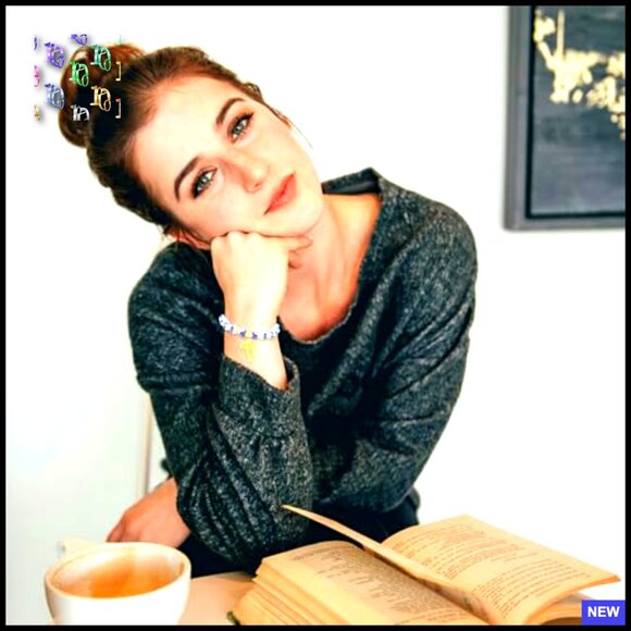 Vintage Floral Beaded Stretch Bracelet Set Handmade Porcelain Boho Charm Jewelry - Picture 2 of 7